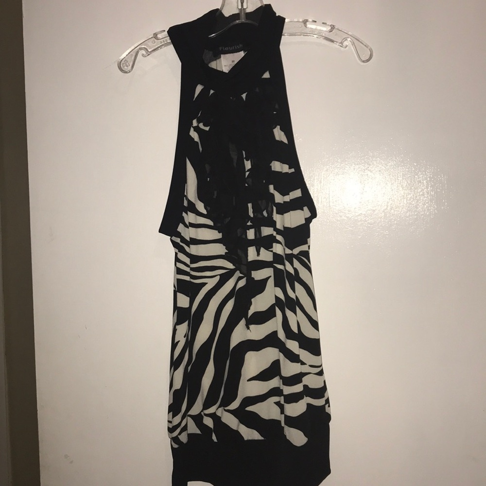 Zebra Ruffle Top - Picture 3 of 4